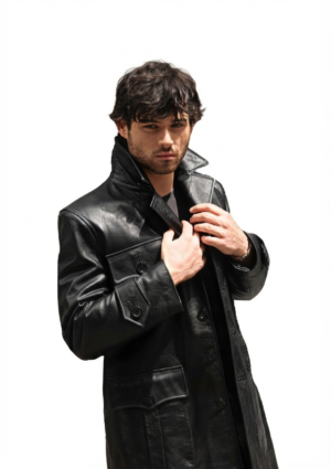 ABR_NG_HO_07 Gabardina Hombre Largo Corte Militar