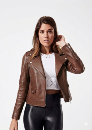CHAM_MO_MU_20 Chamarra dama estilo biker con cremallera asimétrica