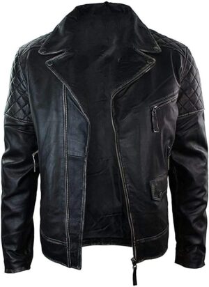 CHAM_NG_HO_11 Chamarra hombre estilo racer, paneles texturizados en mangas
