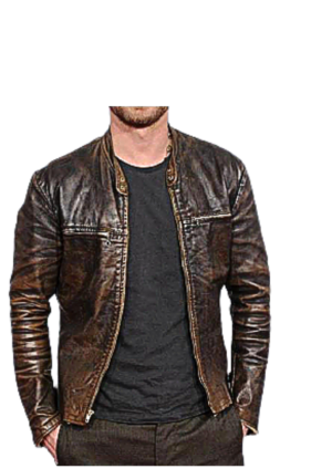 Chaqueta Hombre Estilo Racer Solapa Ancha