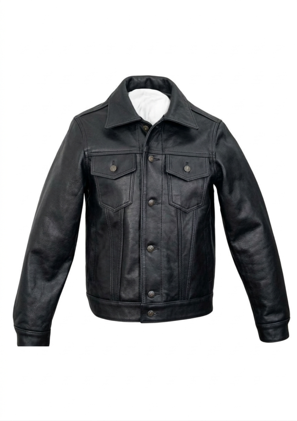 Chaqueta Hombre Estilo Trucker Botones Frontales