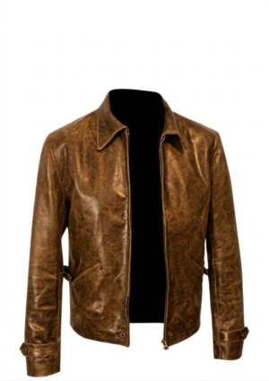 ENC_MC_HO_04 Chaqueta Hombre Estilo Aviador Encerado Puños Hebilla