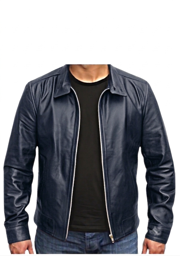 Chaqueta casual hombre con solapa clásica y cierre frontal