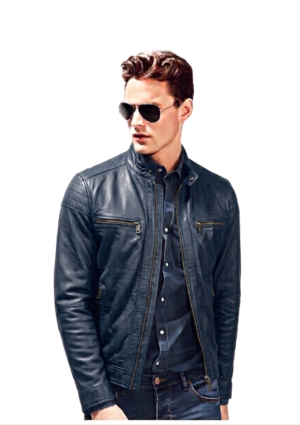 INF_AO_HO_28 Chaqueta informal hombre con cremalleras en el pecho y hombros pespuntados