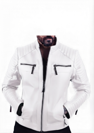 INF_BL_HO_67 Chaqueta informal hombre con hombros acolchados y cremalleras