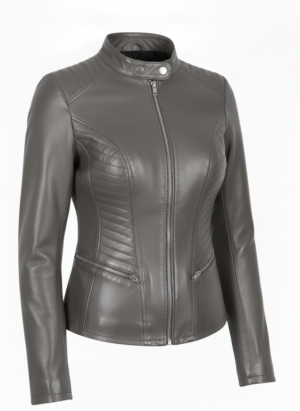 Informal dama cuello mao con acolchado en hombros