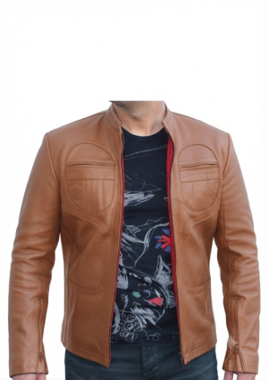 INF_MI_HO_72 Chaqueta casual hombre con cuello mao y bolsillos redondos