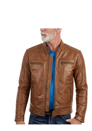 INF_MO_HO_40 Chaqueta informal hombre con bolsillos frontales con cremallera
