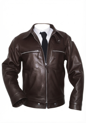INF_MO_HO_60 Chaqueta casual hombre con solapa clásica y cremalleras frontales