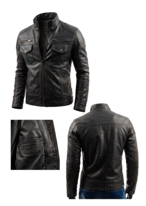 INF_NG_HO_45 Chaqueta informal caballero con bolsillos de solapa en el pecho