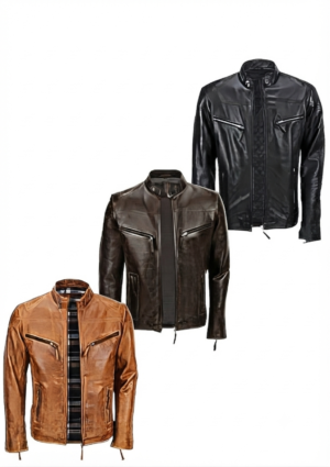 INF_NG_HO_55 Chaqueta casual hombre con cuello alto y bolsillos diagonales con cremallera