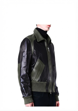 INF_NG_HO_64 Chaqueta informal caballero estilo aviador con elásticos en puños y cintura