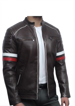 INF_NG_HO_65 Chaqueta casual hombre con franjas decorativas en las mangas