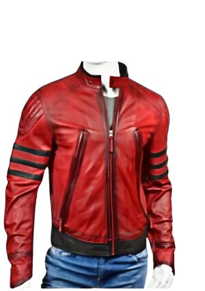 Chaqueta casual hombre con bandas laterales en las mangas y cremallera frontal