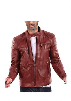 INF_RO_HO_53 Chaqueta informal caballero con hombros acolchados y cremalleras en el pecho