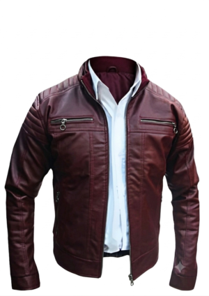 INF_VT_HO_03 Chaqueta informal caballero con hombros acolchados y bolsillos con cremallera en el pecho