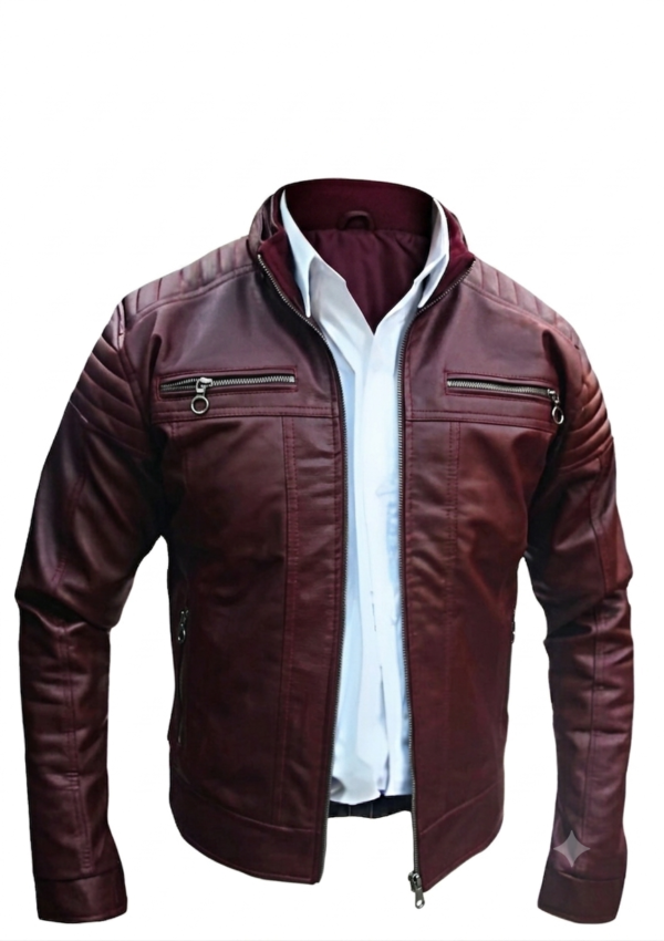 Chaqueta informal caballero con hombros acolchados y bolsillos con cremallera en el pecho