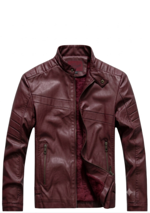 INF_VT_HO_27 Chaqueta casual hombre con cuello alto y bolsillos verticales con cremallera
