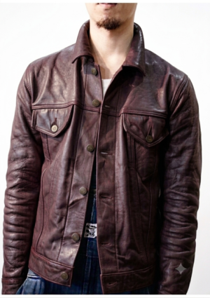 INF_VT_HO_32 Chaqueta casual hombre estilo camisa con bolsillos de parche y botones frontales