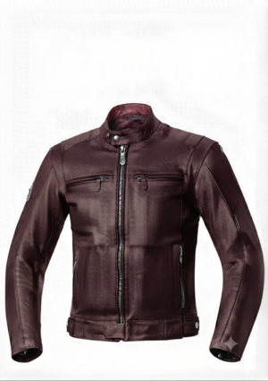 INF_VT_HO_42 Chaqueta informal caballero con cuello alto y bolsillos horizontales con cremallera en el pecho