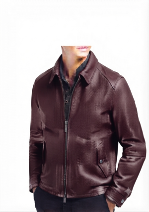 INF_VT_HO_73 Chaqueta casual hombre con cuello camisero y bolsillos laterales con botón