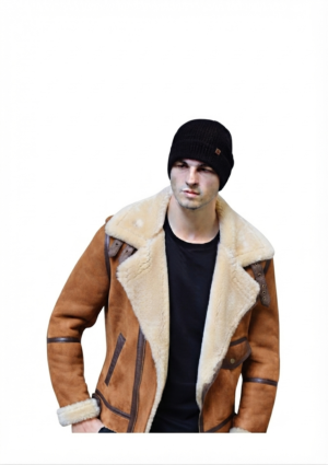 OVE_MC_HO_03 Chaqueta ovejera hombre solapa ancha borrego