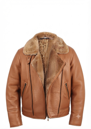 OVE_MI_HO_21 Chaqueta ovejera hombre estilo aviador con cremalleras diagonales
