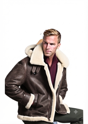 Chaqueta ovejera hombre cuello alto y solapas amplias