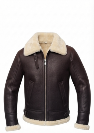 Chaqueta ovejera hombre clásica cremallera metálica vertical