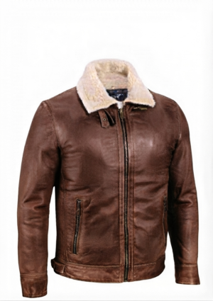 OVE_MO_HO_29 Chaqueta ovejera hombre estilo envejecido, bolsillos con cierre