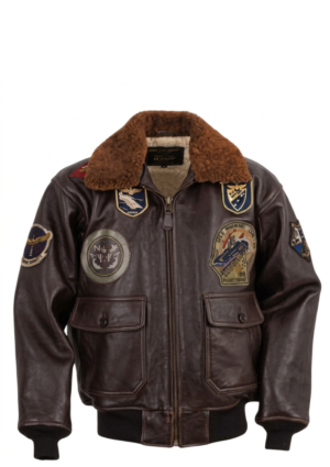 Chaqueta ovejera hombre con parches militares