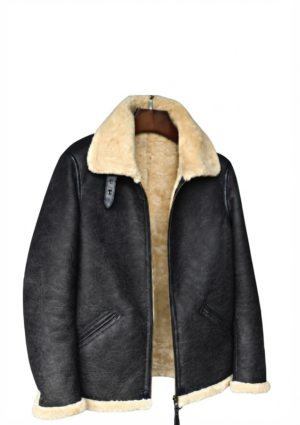 Chaqueta ovejera hombre abierta con cuello alto